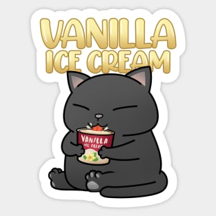 Chubby Cat Vanilla Ice Cream Sticker